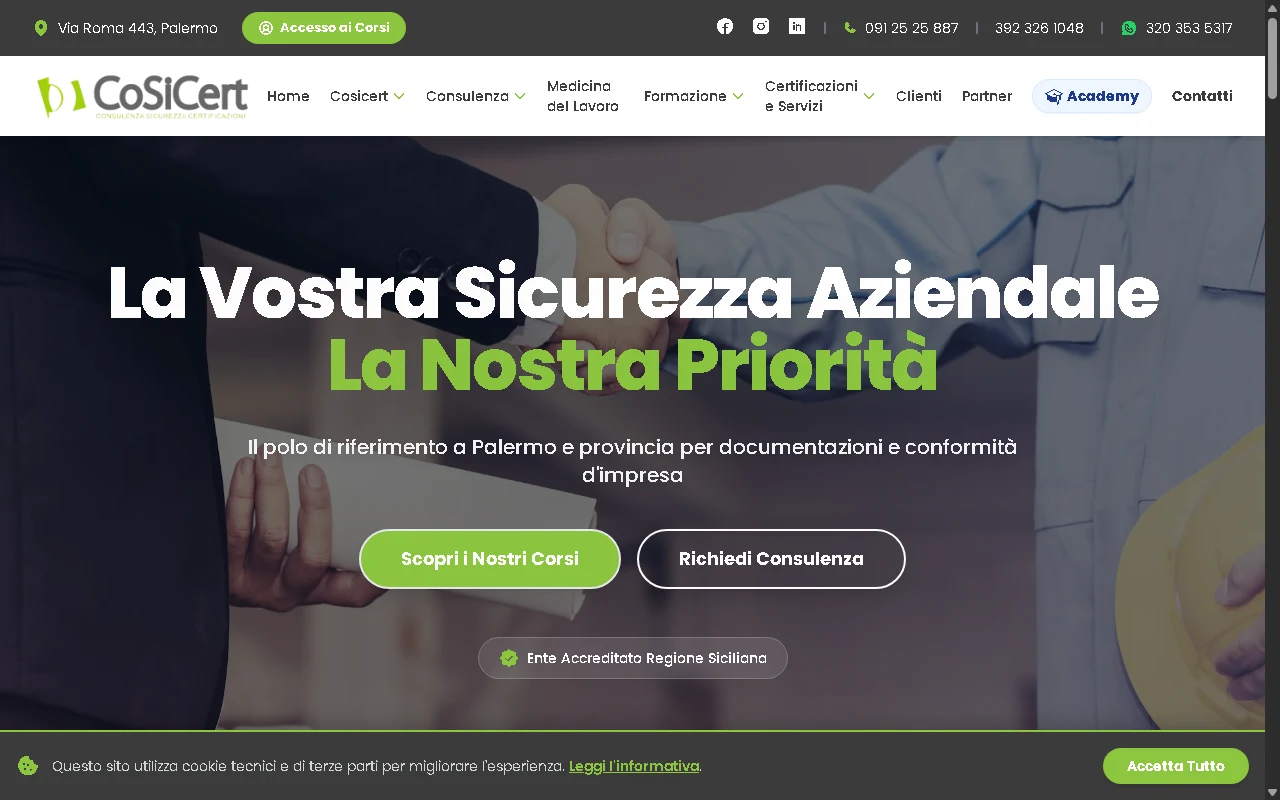 Portale Cosicert Sicurezza e Consulenza