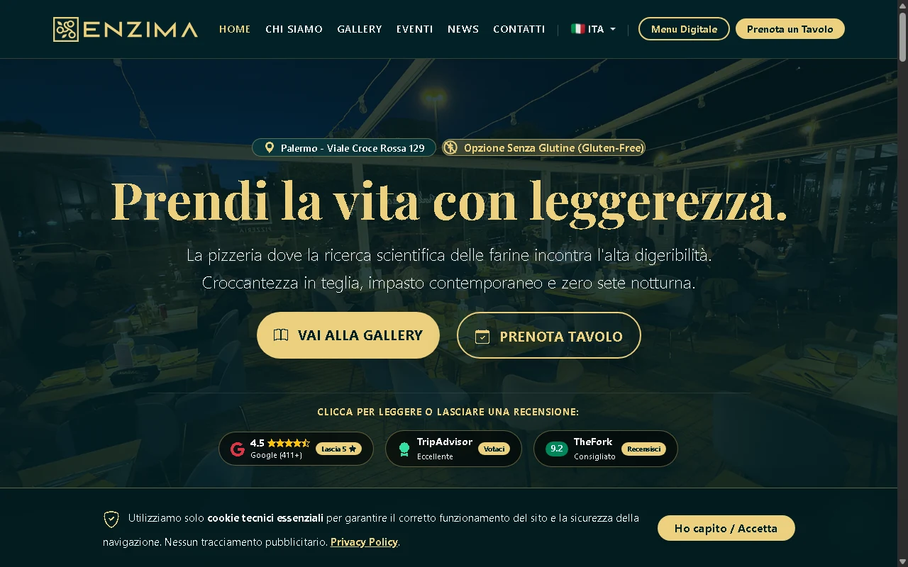 Menù Digitale Enzima Pizzeria